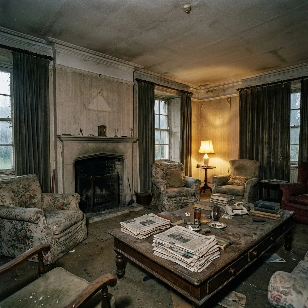 Antes: Transformación de salón estilo French Country